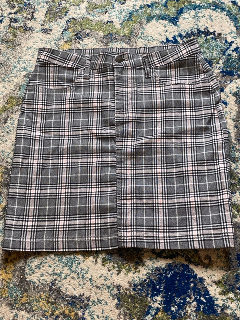 Urban Heritage Plaid skirt - Black, White & Pink